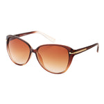 5726 Polarised Oversized Sunglasses (Women) - Crystal Brown